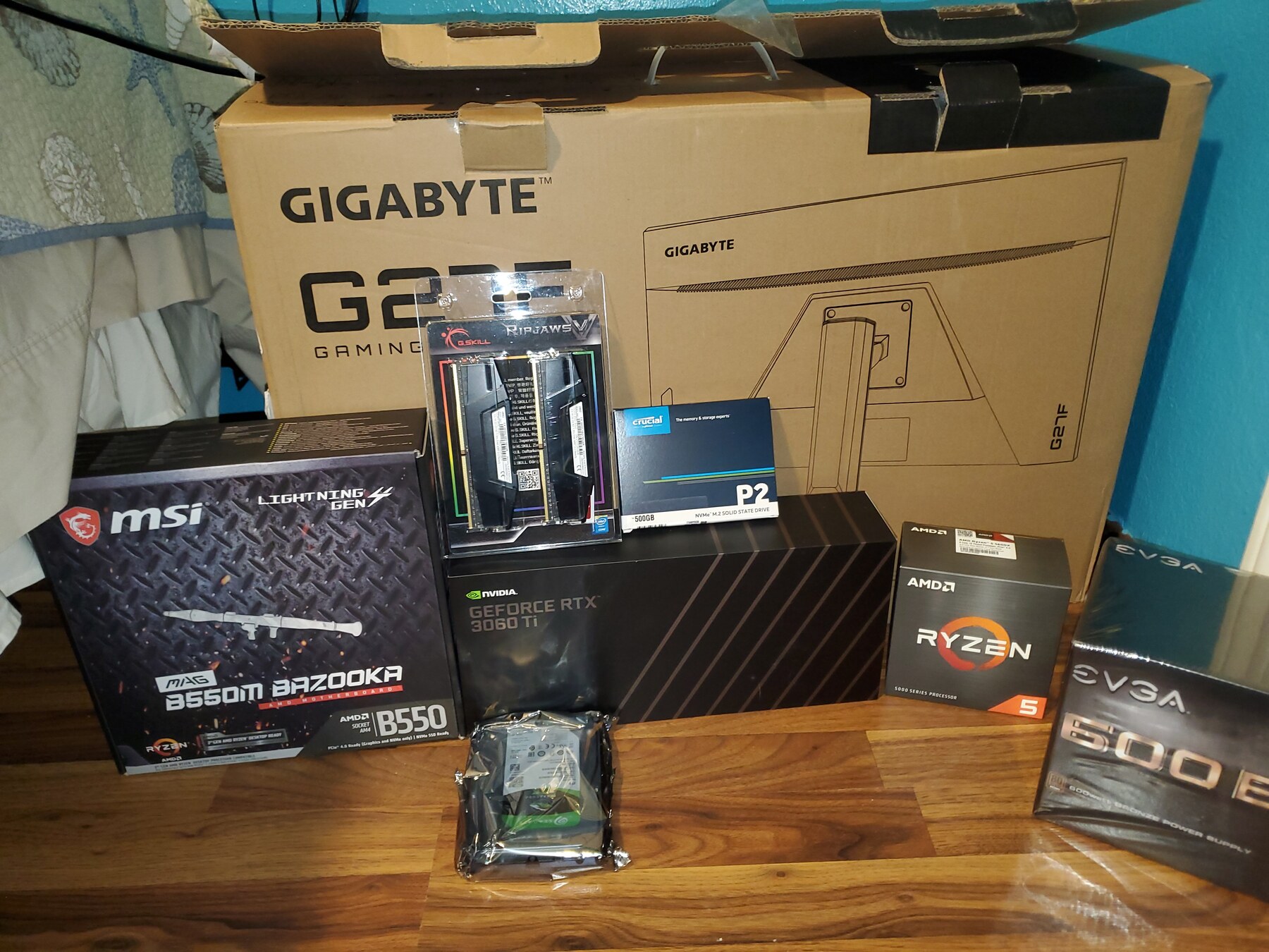 The components Alexander selected for his custom computer