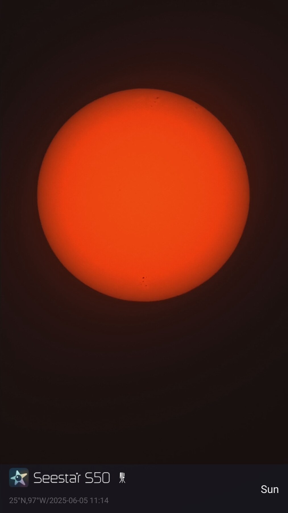 The solar disk with visible sunspot groups