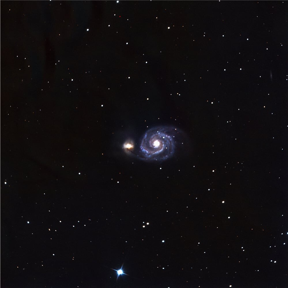 The Whirlpool Galaxy and its companion galaxy